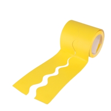 Fadeless Scalloped Card Border Roll - Canary - 57mm x 15m